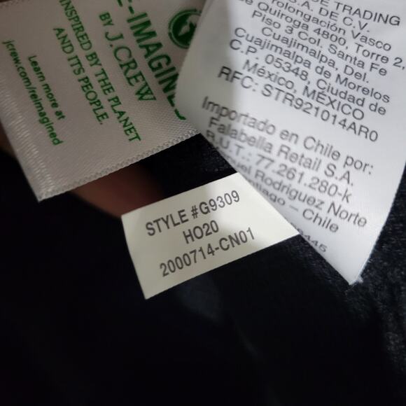 J Crew Factory Sweater Blazer Black Cardigan Knit Collared Cotton Pockets Medium - Picture 14 of 16